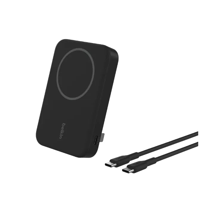 Belkin Boost Charge Qi2 Magnetic Wireless, Power Bank 8000Mah & Stand, 15Watts, Black Belkin Boost Charge Qi2 Magnetic Wireless, Power Bank 8000Mah & Stand, 15Watts, Black