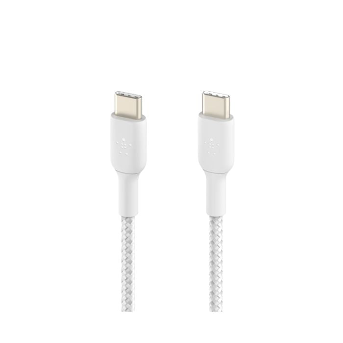 Belkin Boost Charge braided USB-C to USB-C, 1Mm, 2Pack, White