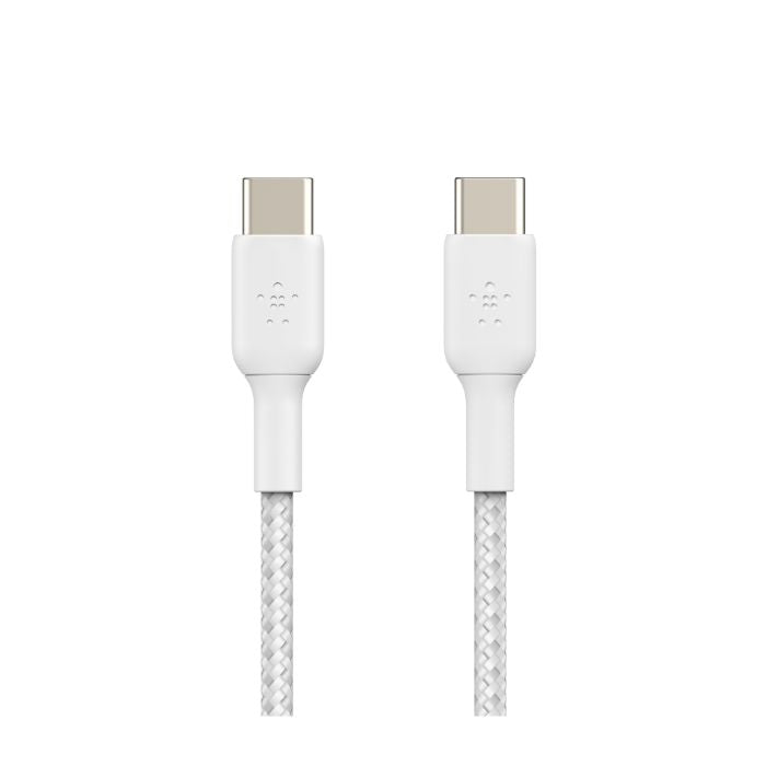 Belkin Boost Charge braided USB-C to USB-C, 2M, 2Pack, White Belkin Boost Charge braided USB-C to USB-C, 2M, 2Pack, White