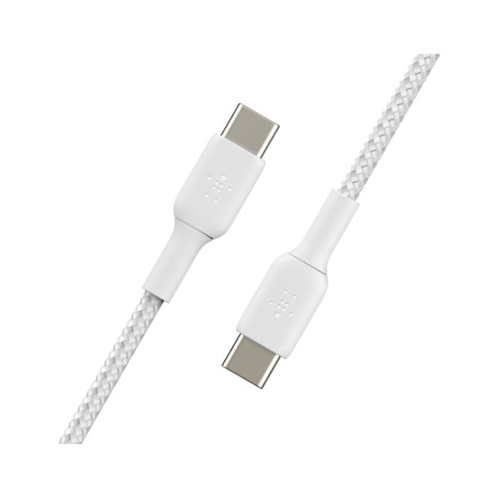Belkin Boost Charge braided USB-C to USB-C, 2M, 2Pack, White Belkin Boost Charge braided USB-C to USB-C, 2M, 2Pack, White