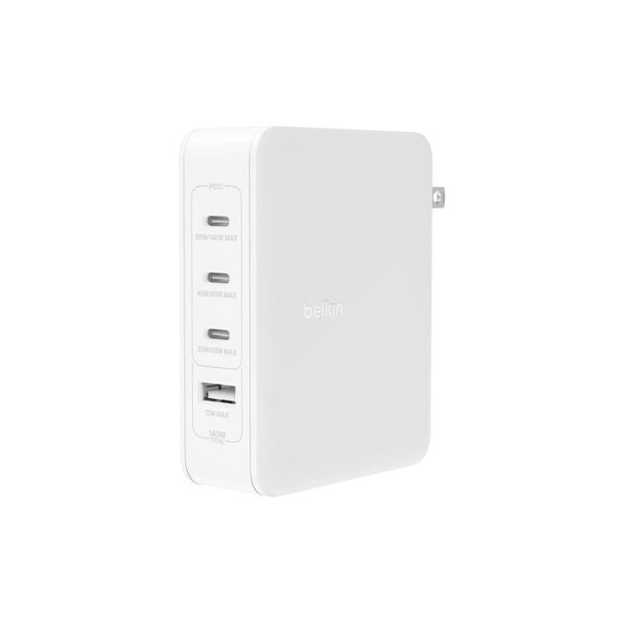 Belkin GaN Wall Charger Boost Charge Pro,4Port, 140Watts, White