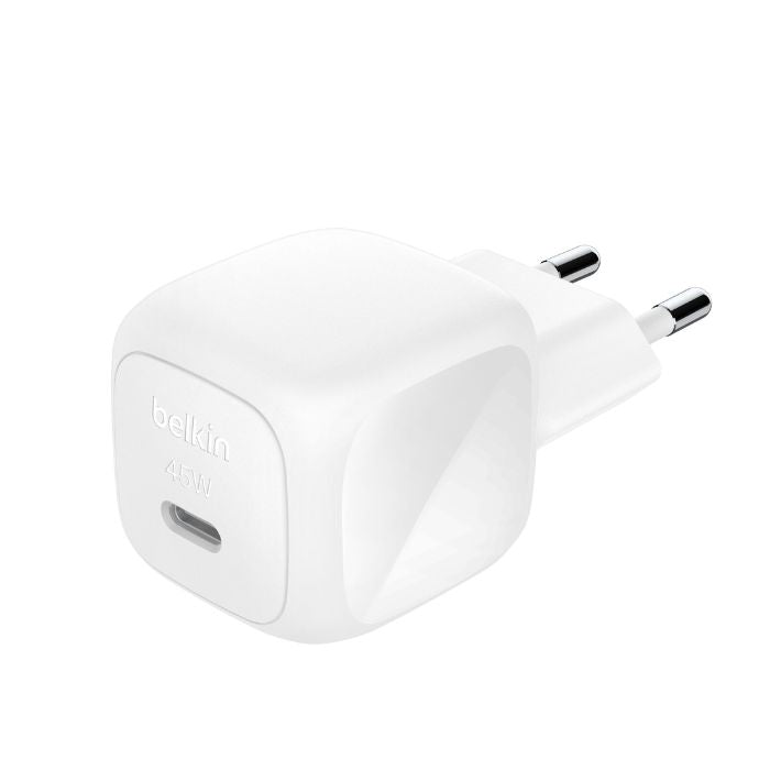 Belkin Cube Wall Charger PD, USB-C, 45Watts, White Belkin Cube Wall Charger PD, USB-C, 45Watts, White