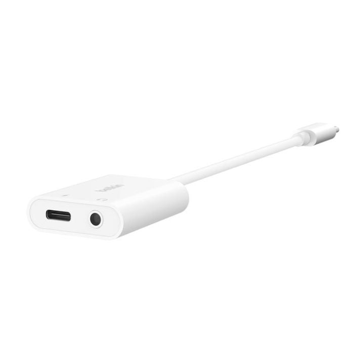 Belkin Rock Star 3.5mm Audio & USB-C Charge Adapter, Supports fast charging up to 60W PD