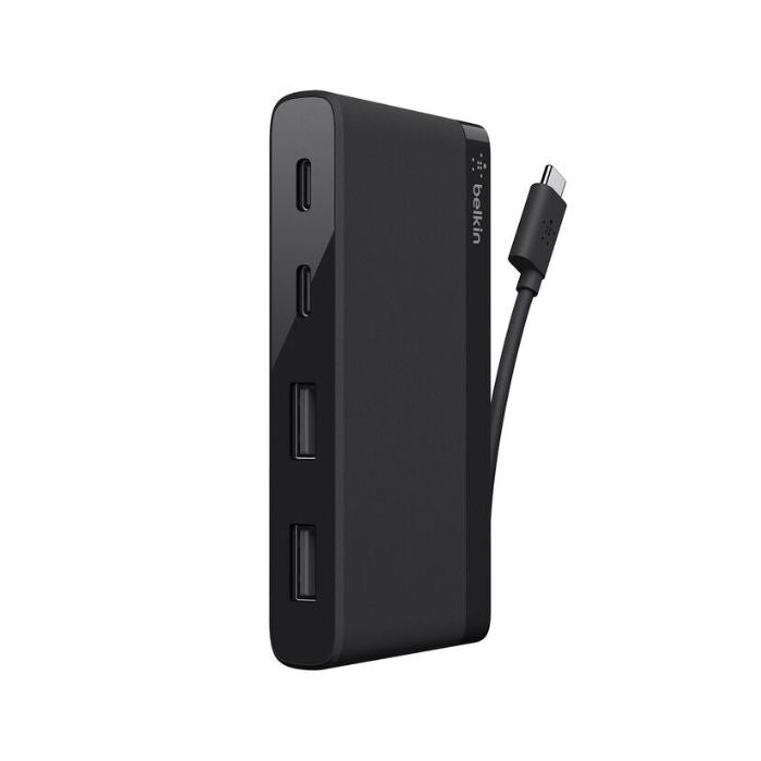 Belkin USB-C 4-Port Mini Hub, 5Gbps Data Transfer Speeds (shared), Black Belkin USB-C 4-Port Mini Hub, 5Gbps Data Transfer Speeds (shared), Black