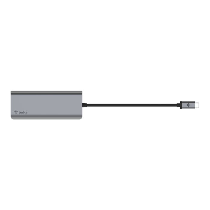 Belkin USB-C Multiport Adapter 6-in-1, 2 x USB A 3.0 (5Gpbs), 1 x HDMI 4k, GbE, 1 x USB, Grey Belkin USB-C Multiport Adapter 6-in-1, 2 x USB A 3.0 (5Gpbs), 1 x HDMI 4k, GbE, 1 x USB, Grey