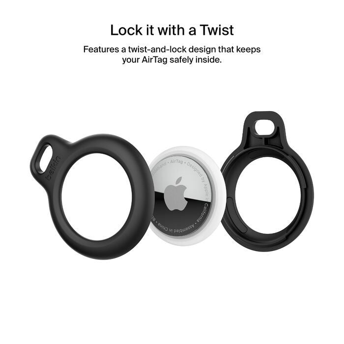 Belkin Secure Holder with Strap for Air Tag, Black Belkin Secure Holder with Strap for Air Tag, Black
