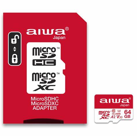 بطاقة ذاكرة Micro SD من Aiwa، سعة 64 جيجابايت