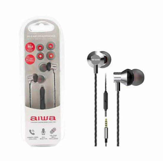 Aiwa Stereo in Ear Headphones, Silver Aiwa Stereo in Ear Headphones, Silver
