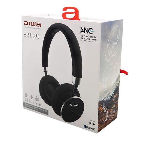 Aiwa Bluetooth Headphones with ANC, Black Aiwa Bluetooth Headphones with ANC, Black
