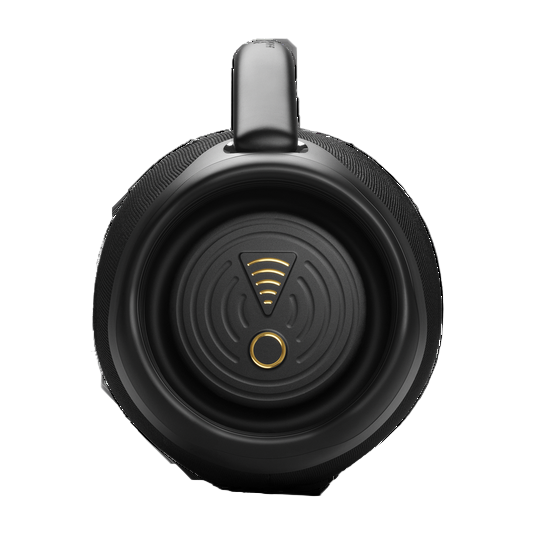 Black coffee mug with a handle on a white background