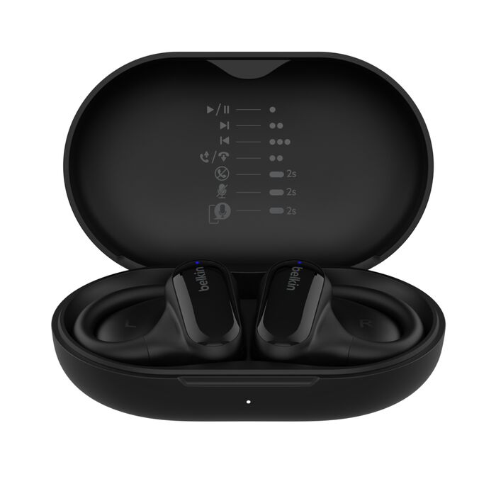 Belkin Sound Form Breeze Open Ear True Earbuds, Wireless, Black Belkin Sound Form Breeze Open Ear True Earbuds, Wireless, Black