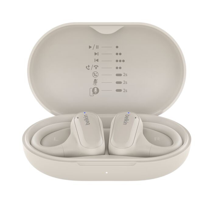 Belkin Sound Form Breeze Open Ear True Earbuds, Wireless, White Belkin Sound Form Breeze Open Ear True Earbuds, Wireless, White
