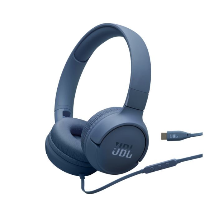 JBL Tune 520C Hi-Res, Wired USB-C, Blue