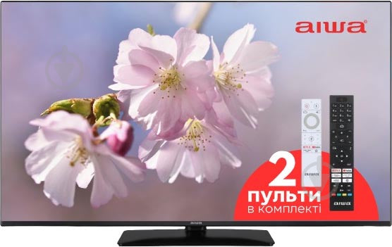 تلفزيون Aiwa LED 43 بوصة ذكي يعمل بنظام أندرويد، 4K، 3 منافذ HDMI، 2 منافذ USB، التحكم الصوتي، Netflix، Prime View