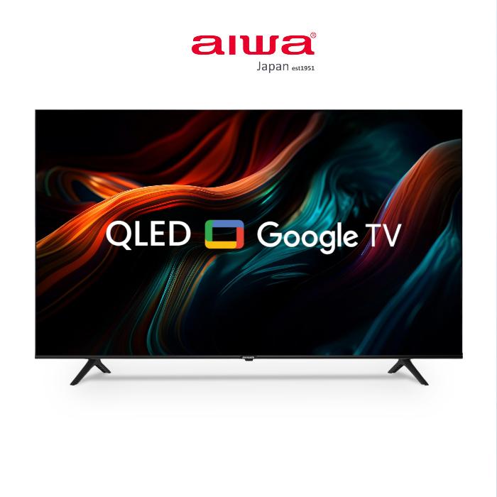 تلفزيون Aiwa LED مقاس 65 بوصة ذكي بنظام Android، QLED، 3 منافذ HDMI، 2 منافذ USB، التحكم الصوتي، Netflix، Prime