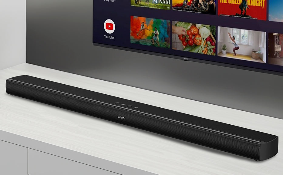 مكبر صوت Aiwa Soundbar Luxury 2.0 Channel Slim، 60 وات، لاسلكي، بصري، HDMI، AUX