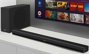 مكبر صوت Aiwa Soundbar Luxury 2.1 Channel مع مضخم صوت لاسلكي بقوة 120 وات، بصري، HDMI، AUX