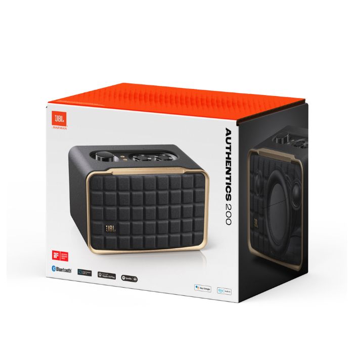 JBL Authentics 200 Smart Home Speaker, WiFi & Bluetooth, 200Watts, Black