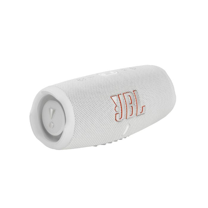 JBL Charge 5 Portable Waterproof Speaker, 40Watts, White