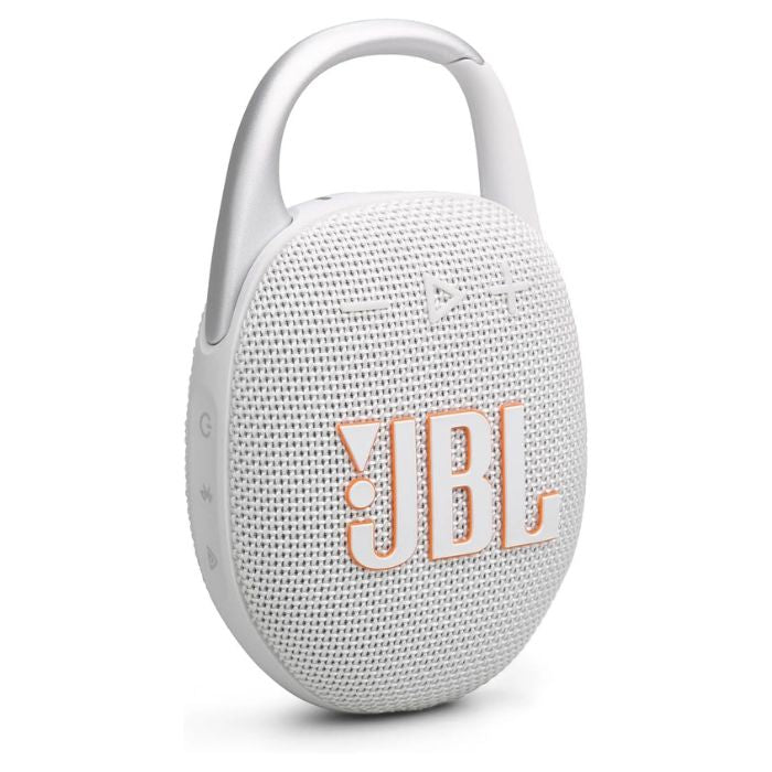 JBL Clip 5 Portable Speaker, 10Watts, White