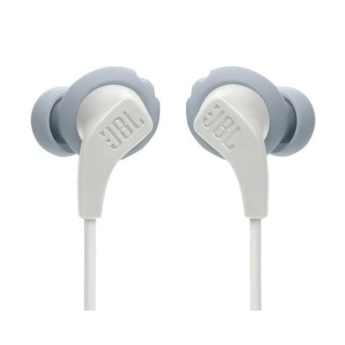 JBL Endurance Run 2 Wired Sports in Ear Headphones, BT, White