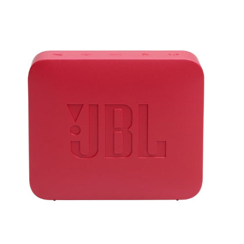 Red JBL speaker on a white background