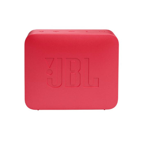 Red JBL speaker on a white background