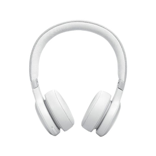 White headphones on a white background