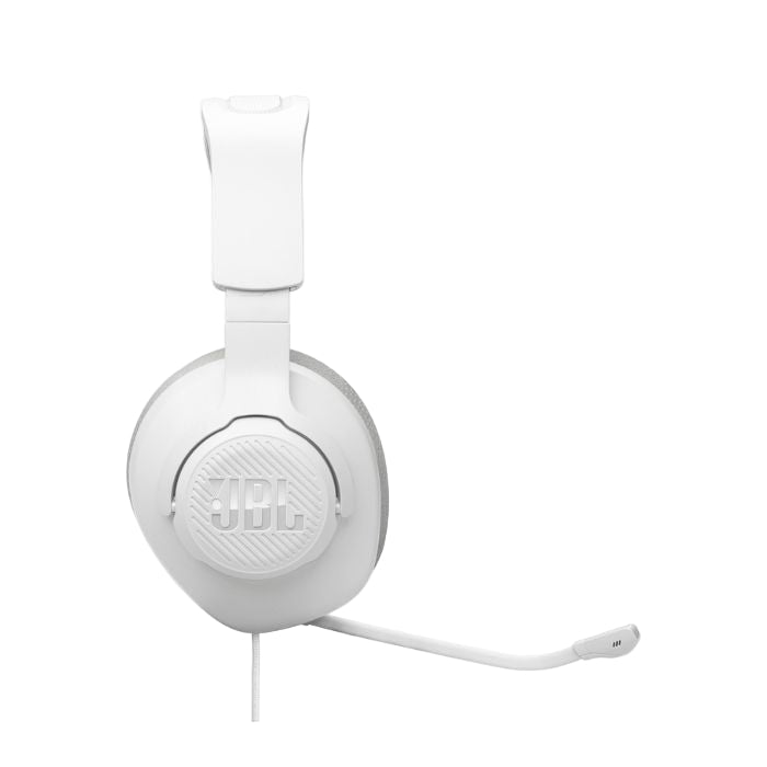 White JBL gaming headset on a white background