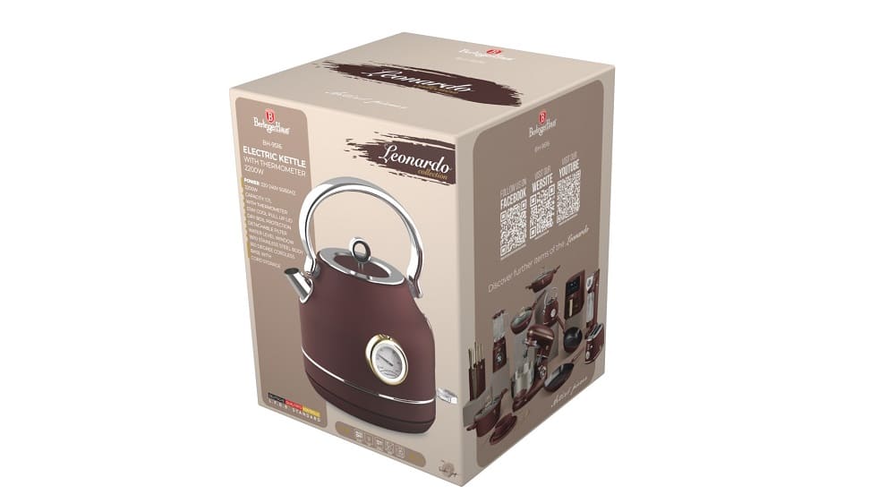 Berlinger Electric Kettle W & Thermo, 1.7Lit, Leonardo