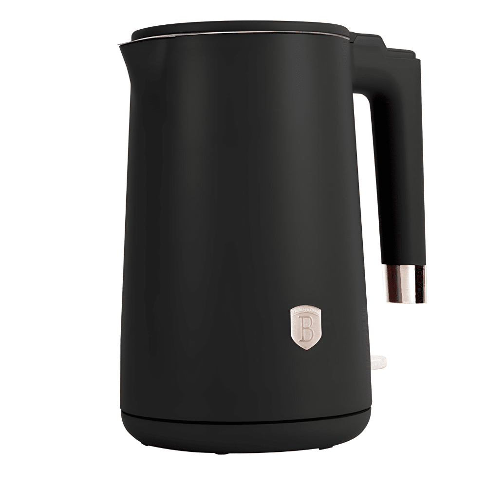 BERLINGER ELEC. KETTLE DOUBLE WALL 1.7L BLACK ROSE