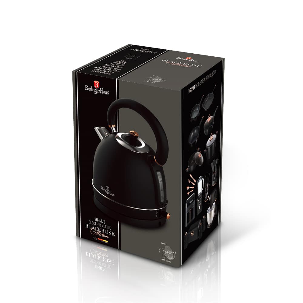 Berlinger Electric Kettle Dome, 1.8Lit, Black Rose