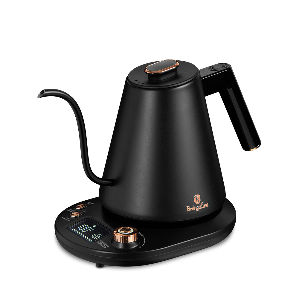 Berlinger Electric Kettle W & Base, 1Lit, Black Rose