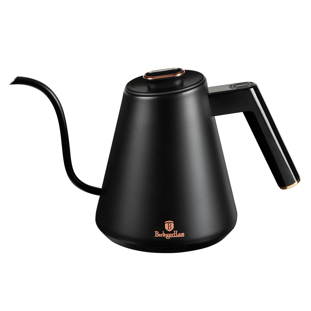 Berlinger Electric Kettle W & Base, 1Lit, Black Rose