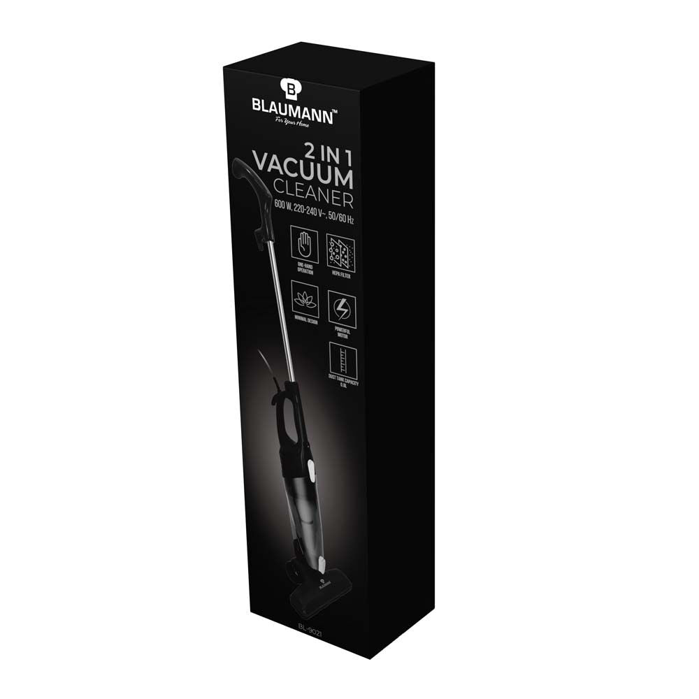 Berlinger Haus Blauman Upright Vacuum Cleaner, 1Lit, 600Watts, Black
