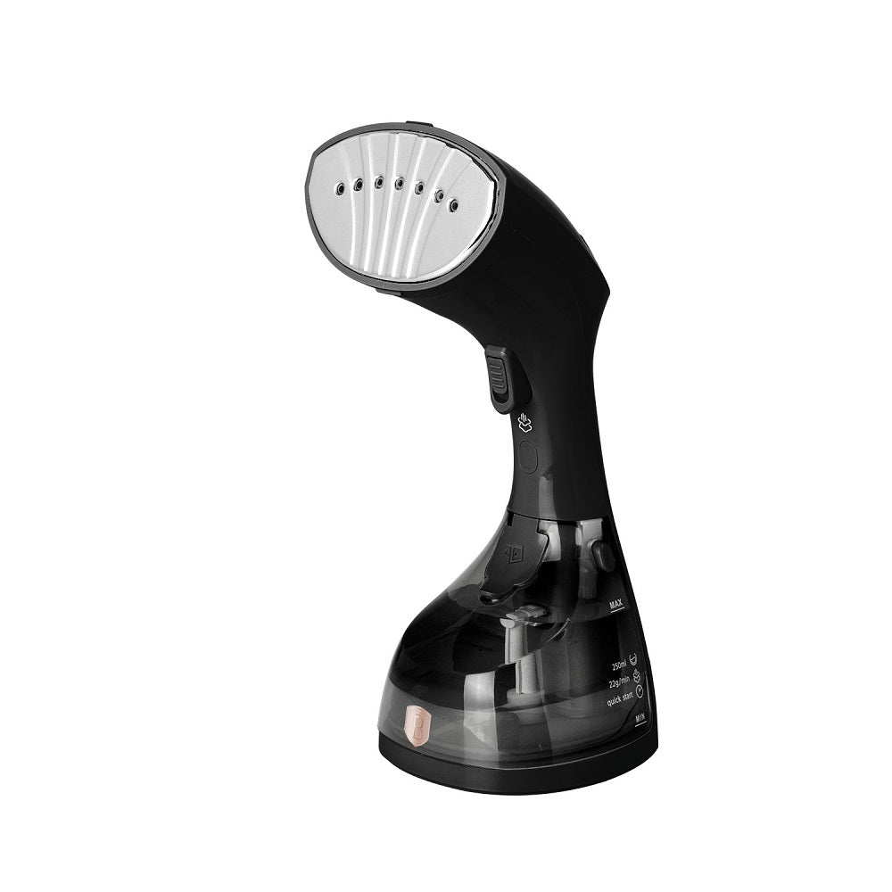Berlinger Garment Steamer W & Fabric Brush, 1500Watts, Black Rose