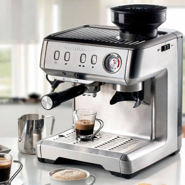 1313/10/ArieteEspresso maker 1600W,15 bar pressure,Digital display,Stainless steel