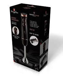 BH-9044/BerlingerHaus Hand blender 500W,2 speed+turbo,Stainless steel Stick,Black Rose 500 / 570ML / 3