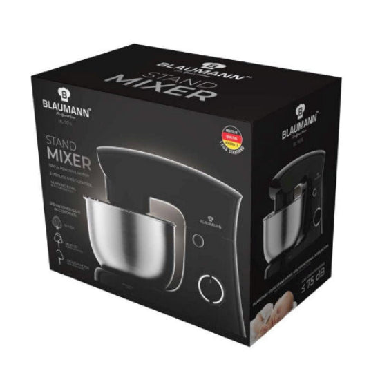 Blaumann stand mixer packaging on a white background