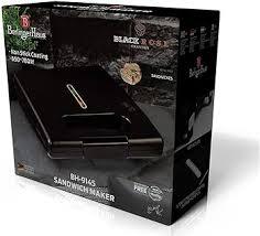 "BH-9145/BerlingerHuas Sandwich maker 780W, Plate size: 22,5*13 cm,:Black/Rose gold 780 / Plate size: 22,5*13 cm / BLACK