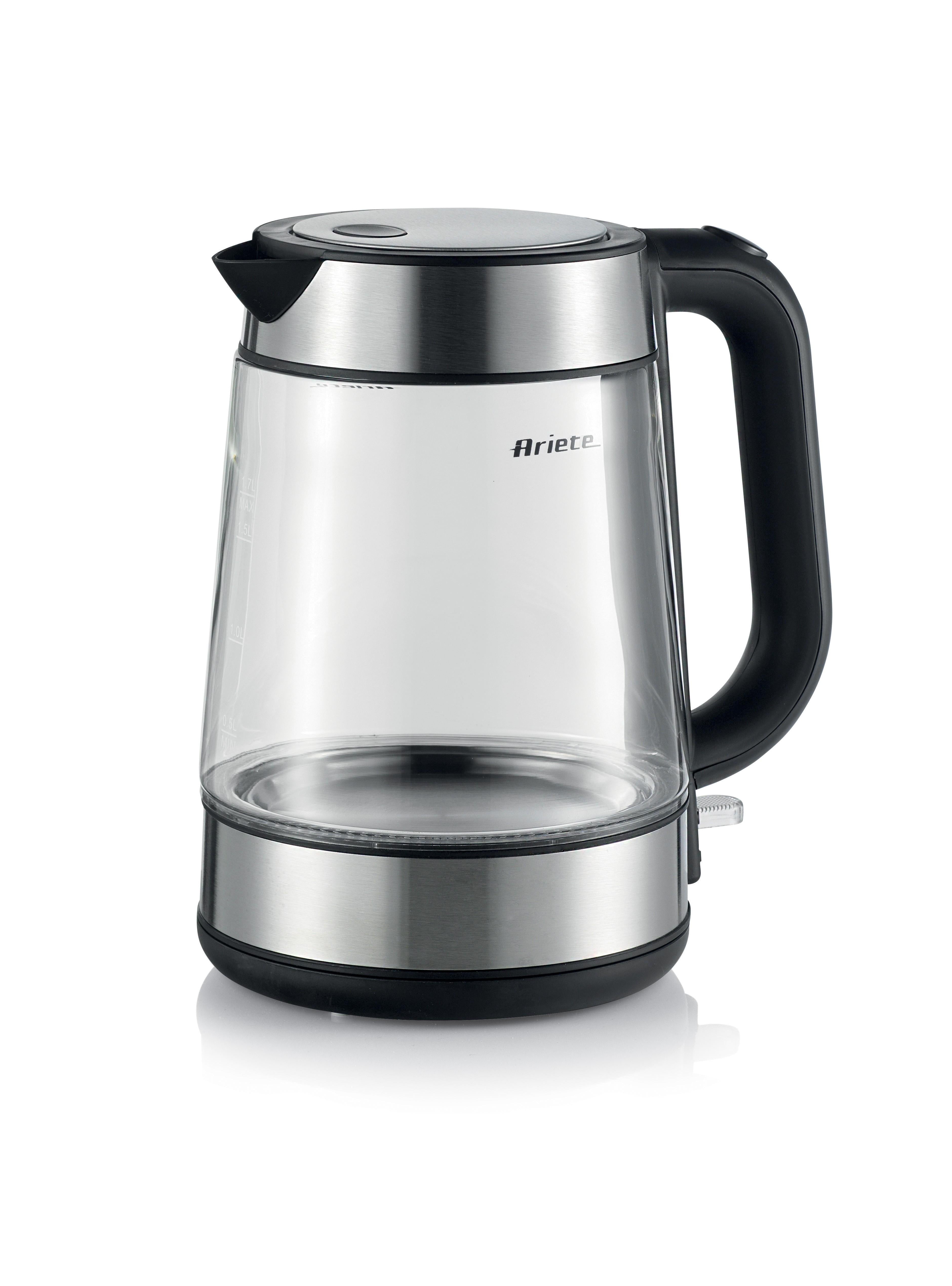 Ariete Glass Kettle Metal 2200W 1.7Ltr