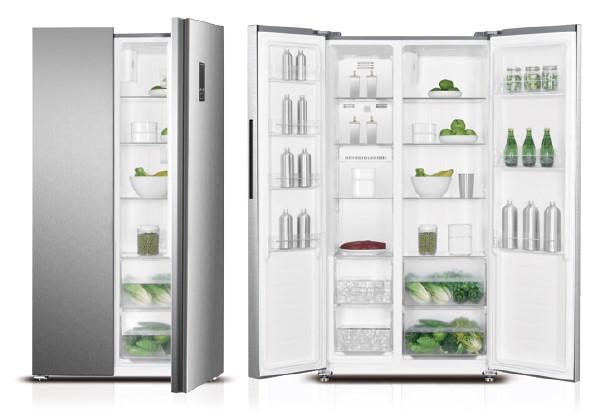 AUX-55I / AUX Side by side Refrigerator, 415 L, A++, H-D-W 91x59x177 silver 415 L / SILVER / YES