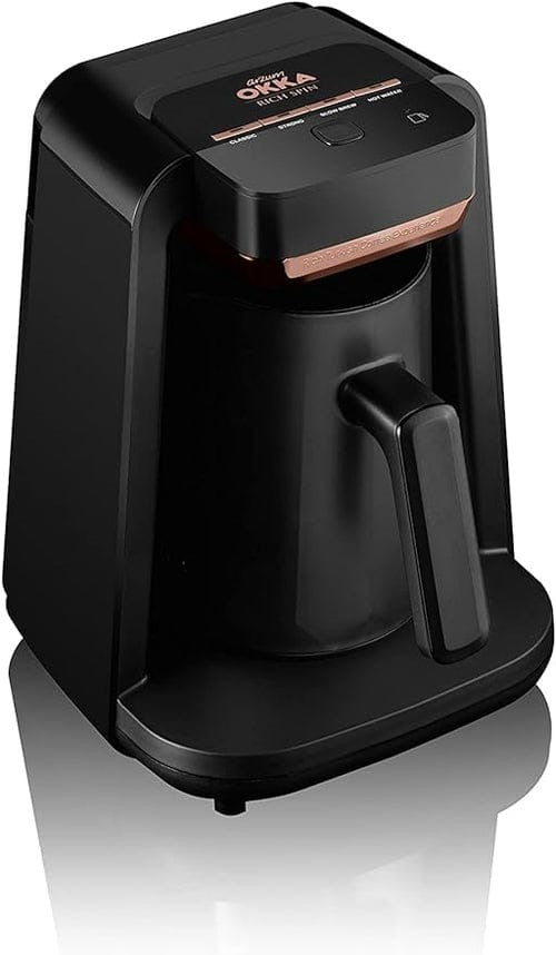 OK0016-R / ARZUM OKKA RICH SPIN TURKISH COFFEE MACHINE, Black / COPPER, 5 cups of coffee, Stainless