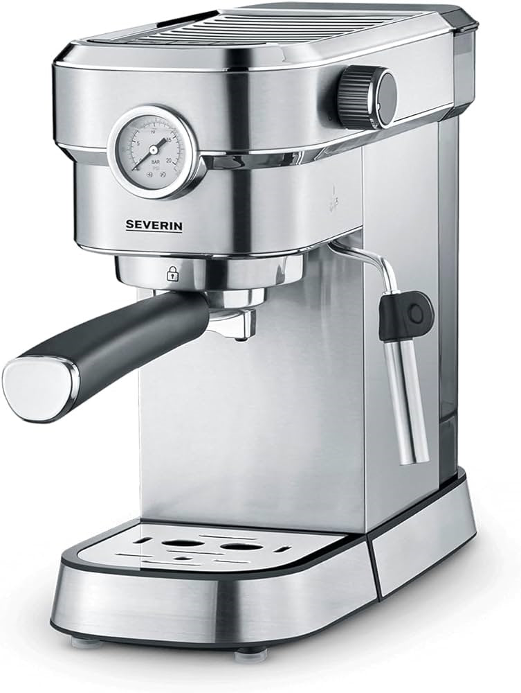 5995 / Severin Espresso Maker "Espresa", Silver, approx. 1.350 W, capacity: 2 cups, fast heating-up,