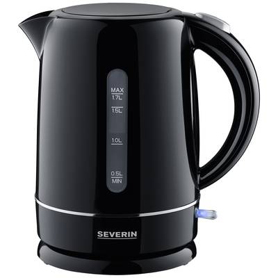 SEVERIN Kettle Power 2200 Watts, Capacity 1.7 lit, Automatic Steam Stop, On/Off buton, Black