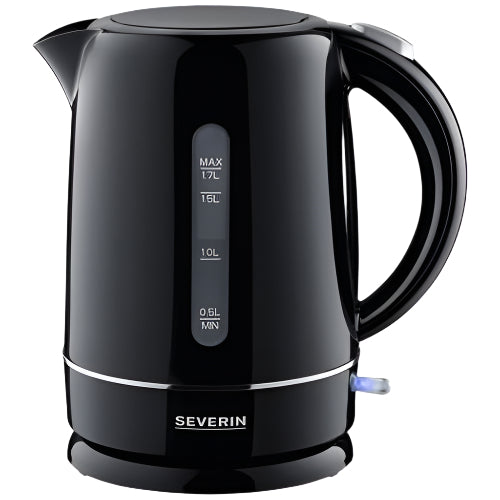 Severin Kettle Automatic Steam Stop, On/Off button, 1.7Lit, 2200Watts, Black Severin Kettle Automatic Steam Stop, On/Off button, 1.7Lit, 2200Watts, Black