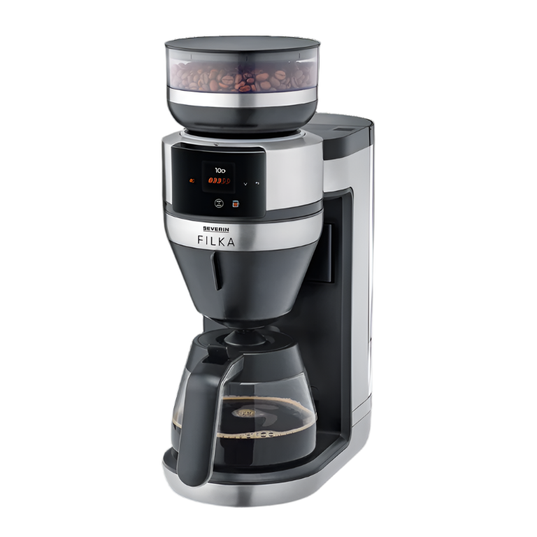 Severin Fully Automatic Filter Coffee, Filka with Glass Jug, Silver Severin Fully Automatic Filter Coffee, Filka with Glass Jug, Silver