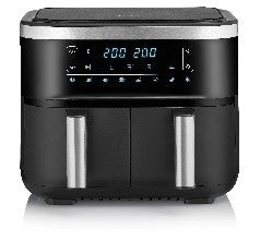 Severin Double Air Fryer Ca. 2850 WBlack 2X 4L Hot Air Technology Intuitive Led Display