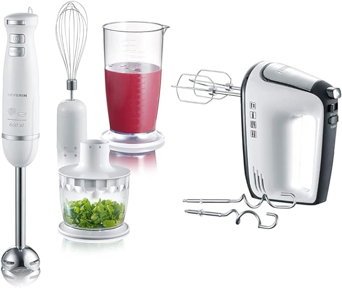 Severin Hand Blender Set Approx. 600 W Variable Speed Control Stainless