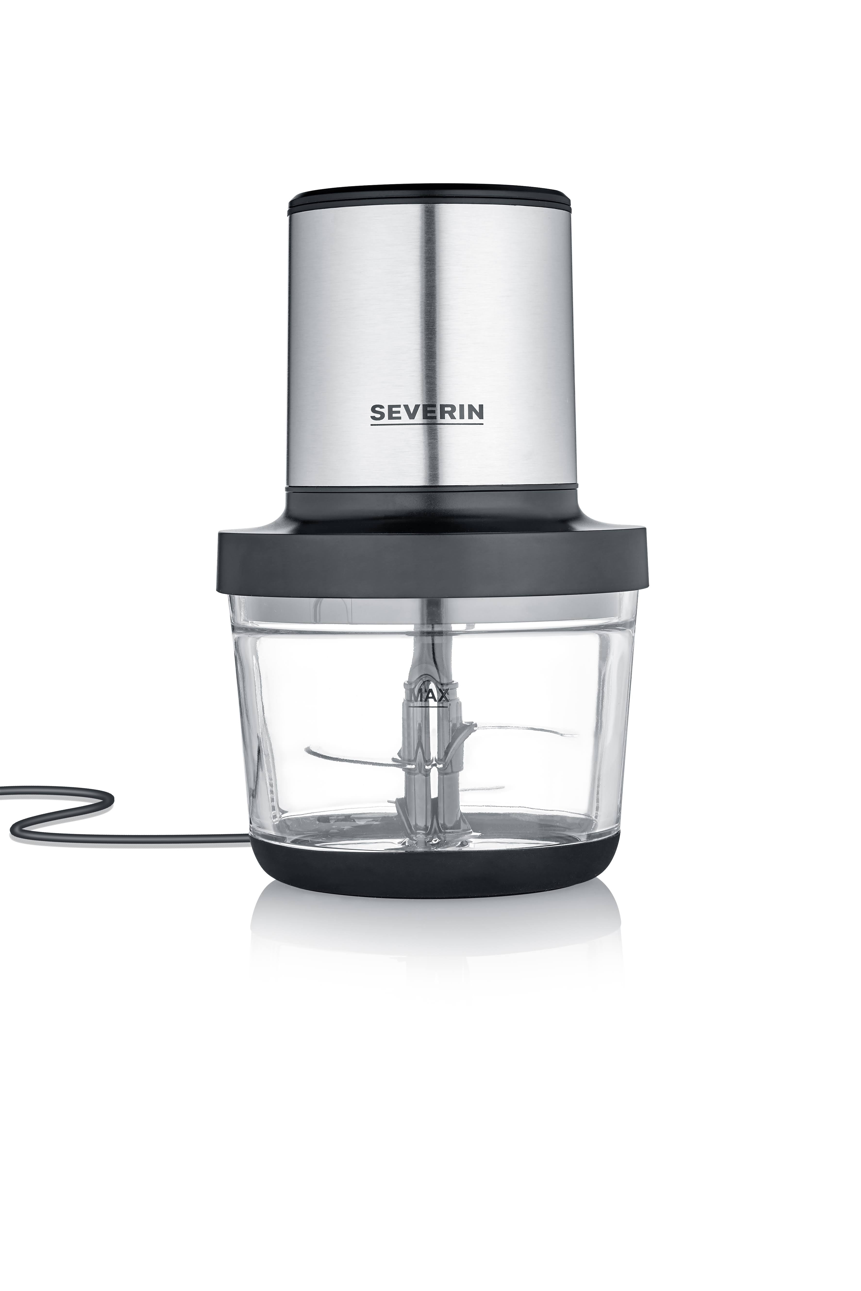 Severin Glass Food Chopper 400 W Black (Matt)230 V No. Of Speeds 2 1 Ltr